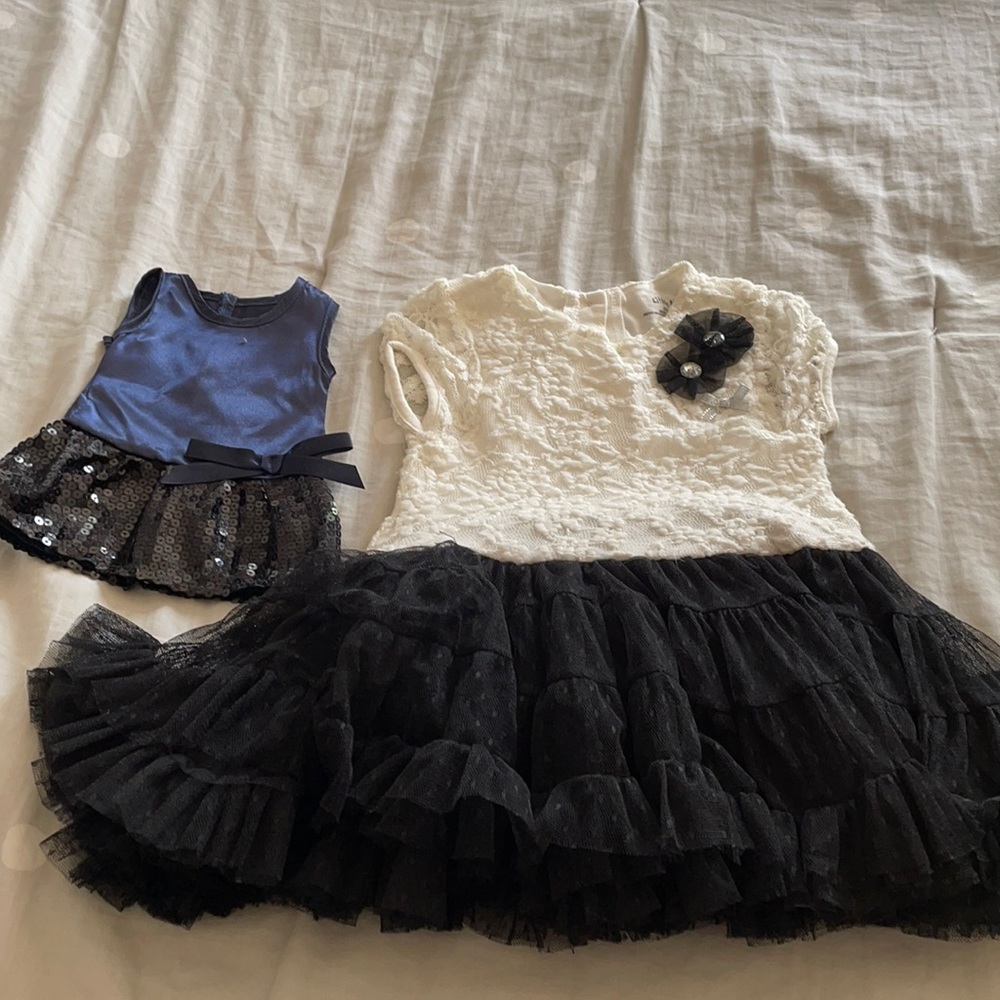 Little Me dress with tulle bottom (+ doll dress)